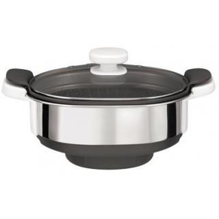 MOULINEX Pentola vaporiera Moulinex X Companion con ricettario acciaio inox
